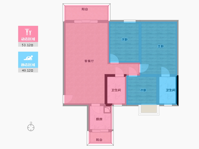 四川省-眉山市-江上名城-81.71-户型库-动静分区