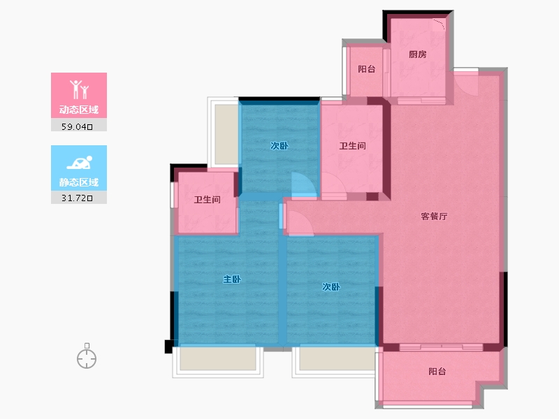 四川省-乐山市-佳乐江屿城-80.48-户型库-动静分区