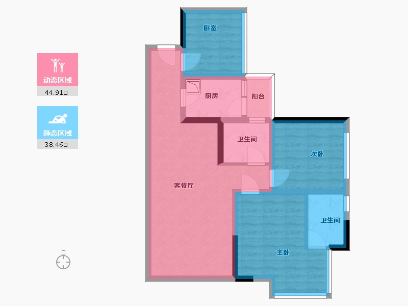 四川省-眉山市-江上名城-72.71-户型库-动静分区