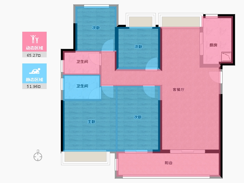 福建省-漳州市-建发玺院-105.00-户型库-动静分区