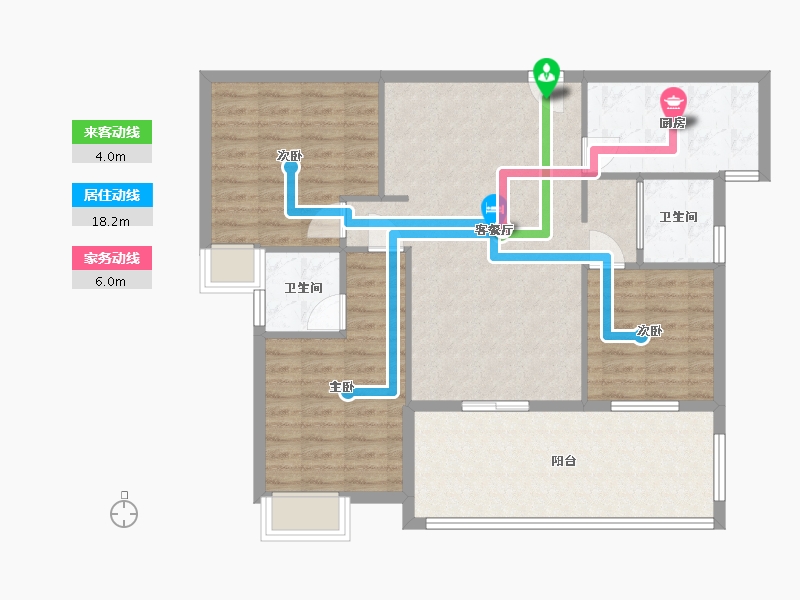 四川省-乐山市-天下沐川-96.64-户型库-动静线