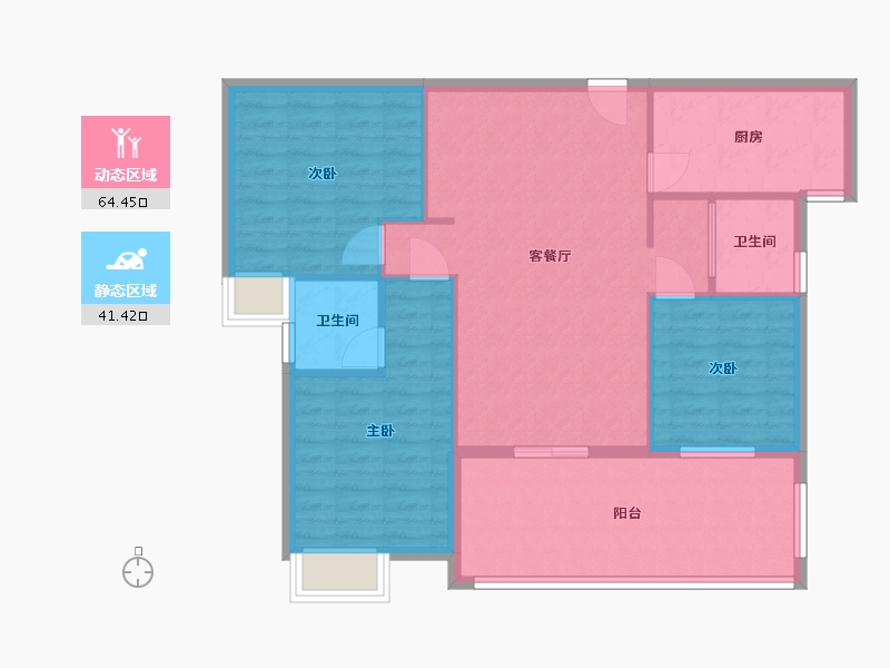 四川省-乐山市-天下沐川-96.64-户型库-动静分区