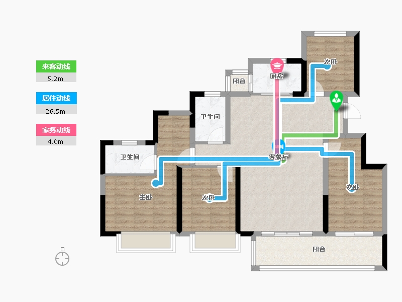 四川省-绵阳市-中梁御府-101.86-户型库-动静线