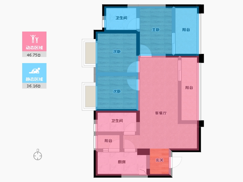 四川省-成都市-海上海-70.95-户型库-动静分区