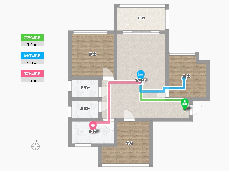 四川省-泸州市-南苑帝景-74.91-户型库-动静线