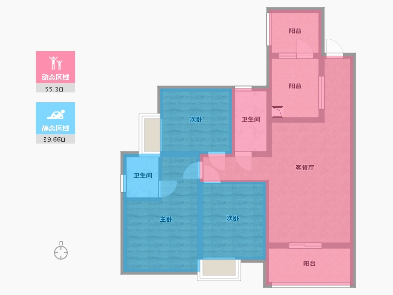 四川省-巴中市-铁投·巴河半岛-83.09-户型库-动静分区