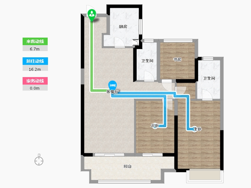 江苏省-苏州市-1790-105.00-户型库-动静线