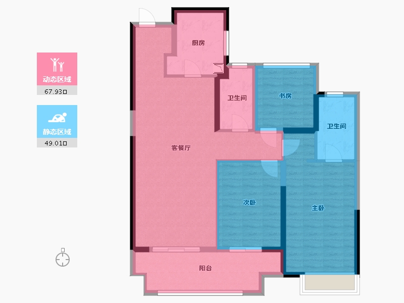 江苏省-苏州市-1790-105.00-户型库-动静分区