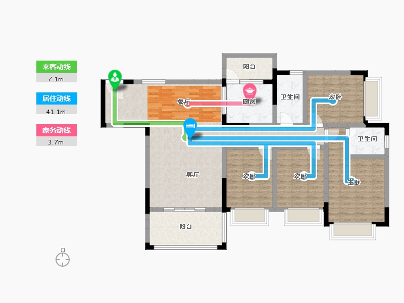 四川省-宜宾市-东湖半岛三期-119.80-户型库-动静线