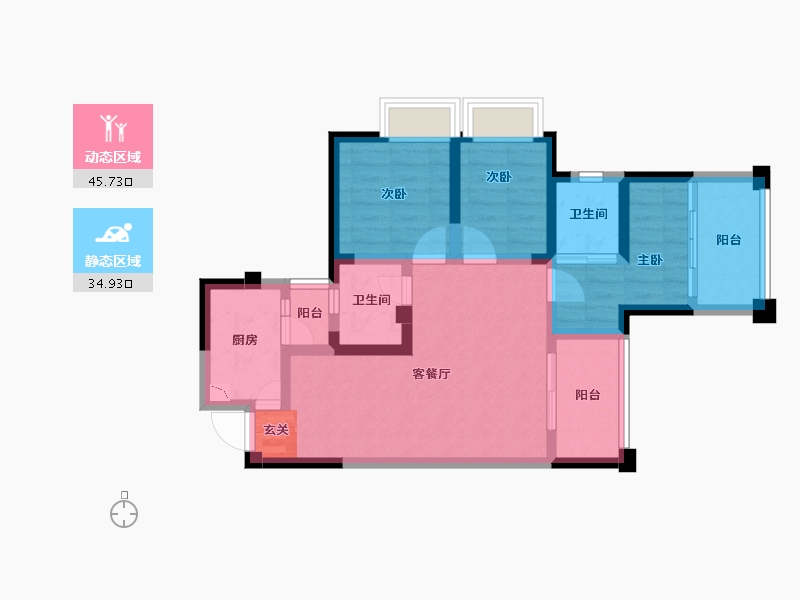 四川省-成都市-海上海-69.98-户型库-动静分区