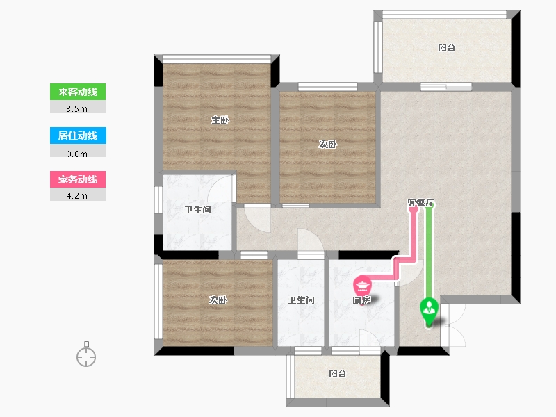 四川省-雅安市-青江华府-82.22-户型库-动静线