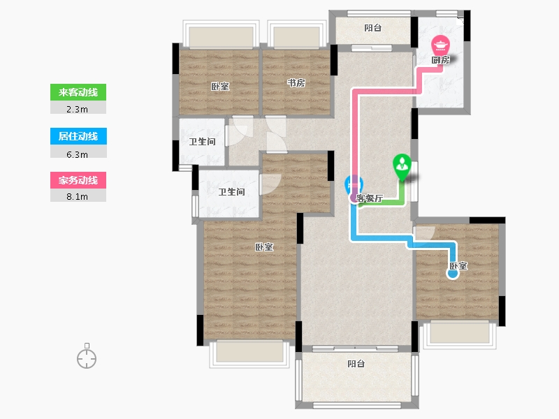 四川省-南充市-敏捷天樾-113.21-户型库-动静线