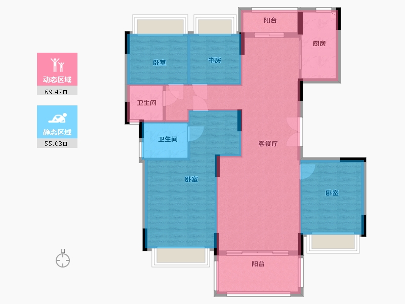 四川省-南充市-敏捷天樾-113.21-户型库-动静分区