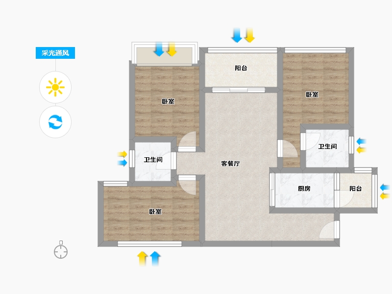 四川省-成都市-悦未来-77.03-户型库-采光通风