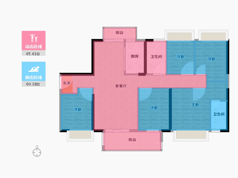 广西壮族自治区-南宁市-洋浦星-114.00-户型库-动静分区