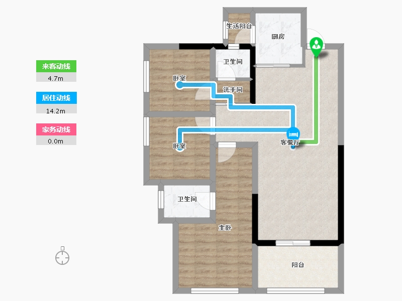 四川省-宜宾市-正黄·翡翠堂-82.15-户型库-动静线