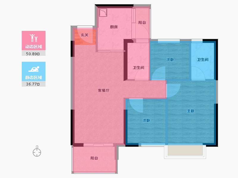 广西壮族自治区-南宁市-洋浦星-79.01-户型库-动静分区