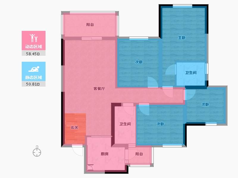 四川省-雅安市-西网·大兴1981-96.41-户型库-动静分区