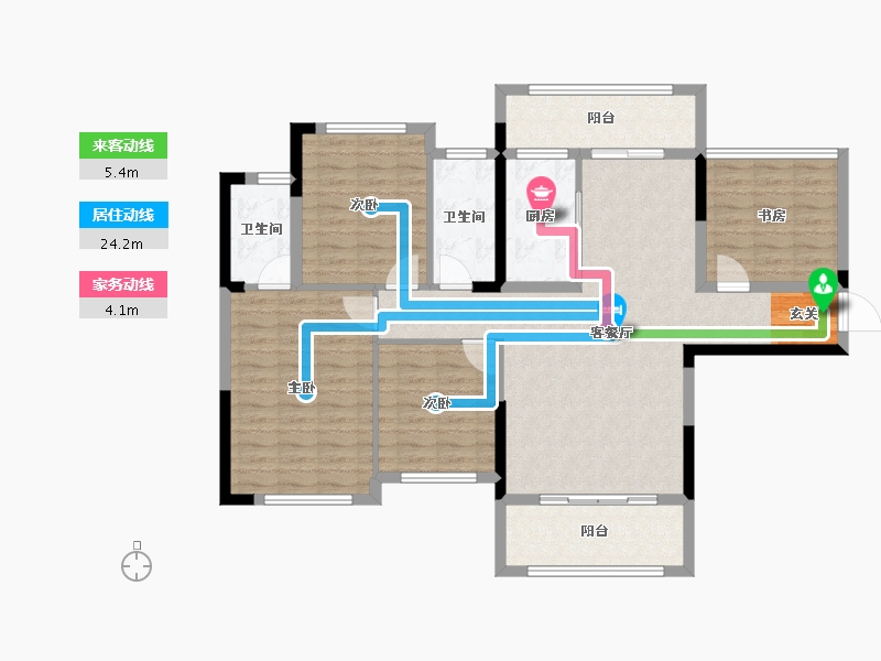 广西壮族自治区-桂林市-泽森山水绿城-111.01-户型库-动静线