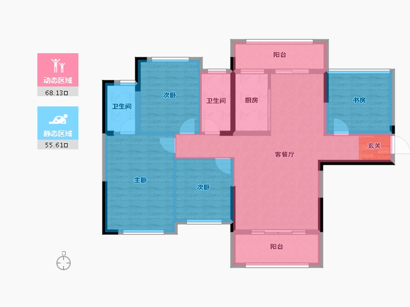 广西壮族自治区-桂林市-泽森山水绿城-111.01-户型库-动静分区