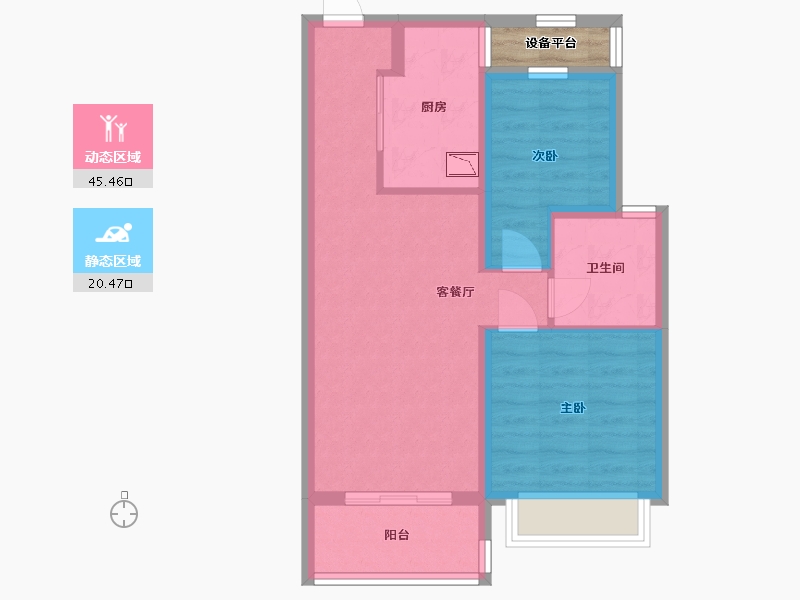 上海-undefined-中海臻如府-60.00-户型库-动静分区