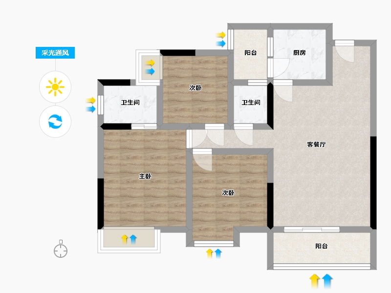 四川省-巴中市-南江橄榄生态园-78.26-户型库-采光通风