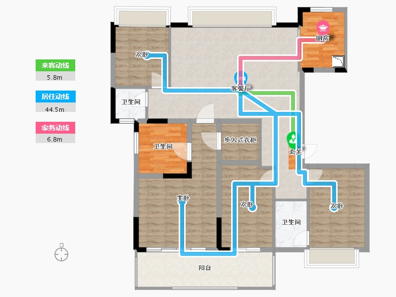 广西壮族自治区-南宁市-建发五象印月-134.48-户型库-动静线