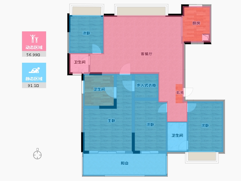 广西壮族自治区-南宁市-建发五象印月-134.48-户型库-动静分区