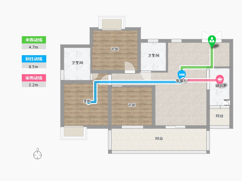 四川省-巴中市-铁投·巴河半岛-87.75-户型库-动静线