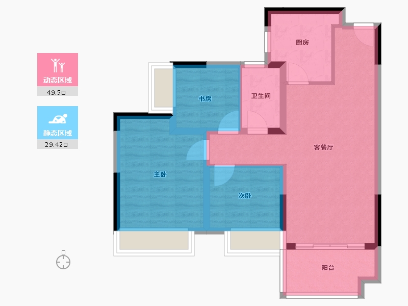 广西壮族自治区-桂林市-恭城油茶小镇-70.17-户型库-动静分区