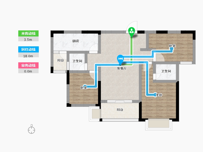 四川省-宜宾市-东湖半岛三期-76.30-户型库-动静线