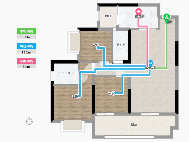 四川省-乐山市-大渡河府滨河湾-82.14-户型库-动静线