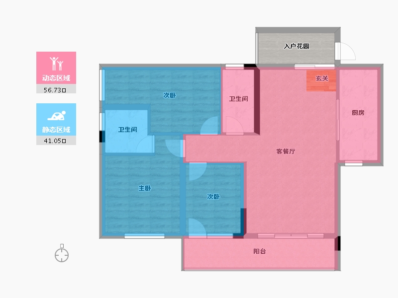 广西壮族自治区-桂林市-雅云尚城-93.55-户型库-动静分区