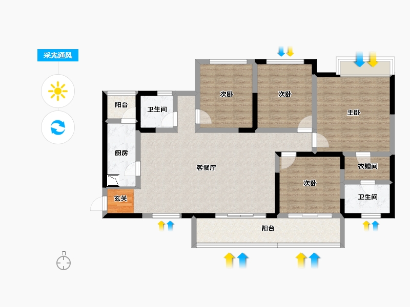 四川省-成都市-光华之心-114.89-户型库-采光通风