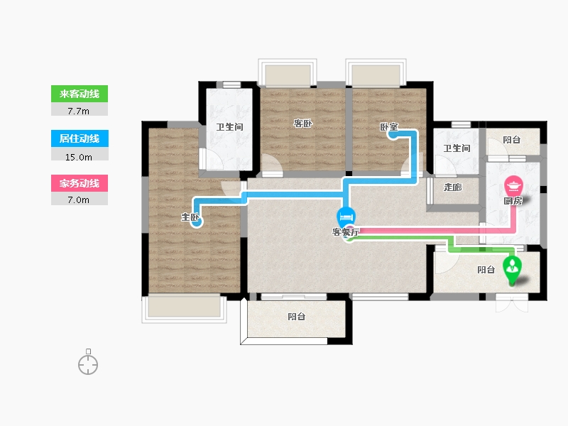 四川省-成都市-孔雀天成-98.63-户型库-动静线