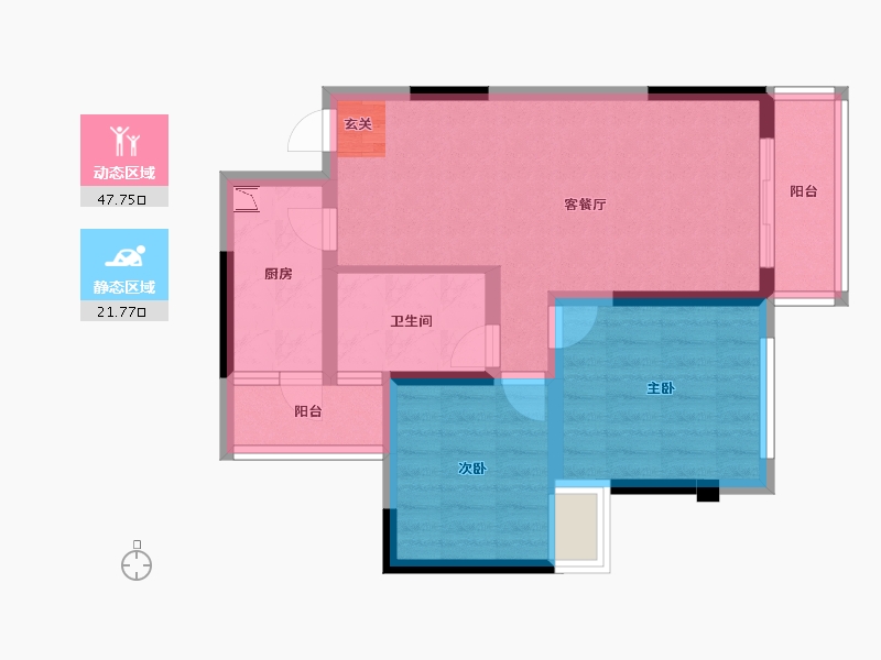 四川省-成都市-光华之心-60.91-户型库-动静分区