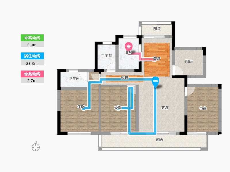 四川省-宜宾市-川南国际茶城筠州壹号-101.59-户型库-动静线