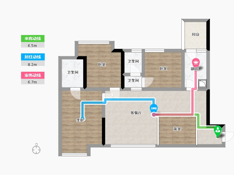 四川省-眉山市-鹭湖云锦台-81.99-户型库-动静线