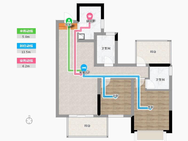 广西壮族自治区-南宁市-南宁锦樾府-71.56-户型库-动静线