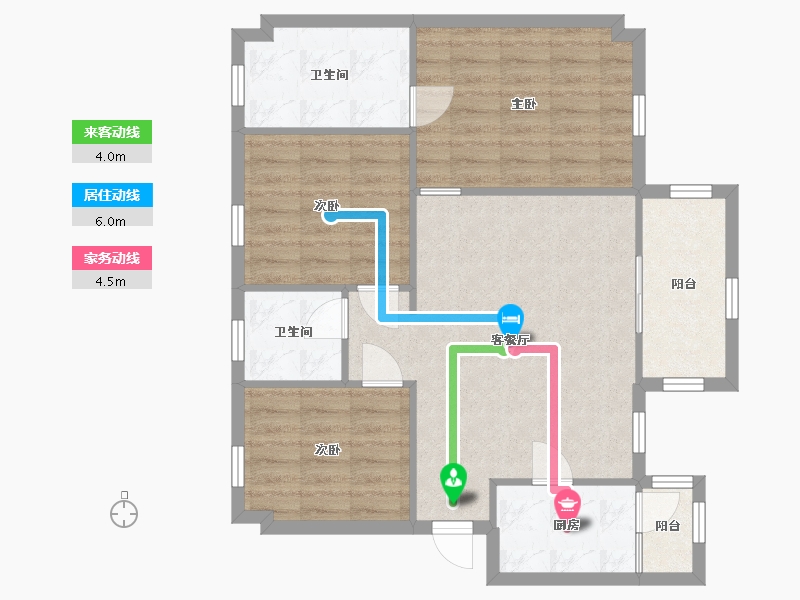 广东省-广州市-金马香颂居-80.44-户型库-动静线