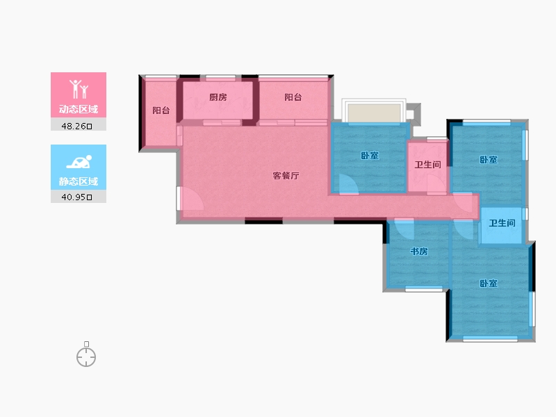 四川省-成都市-悦未来-78.64-户型库-动静分区