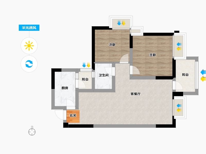 四川省-成都市-海上海-57.74-户型库-采光通风