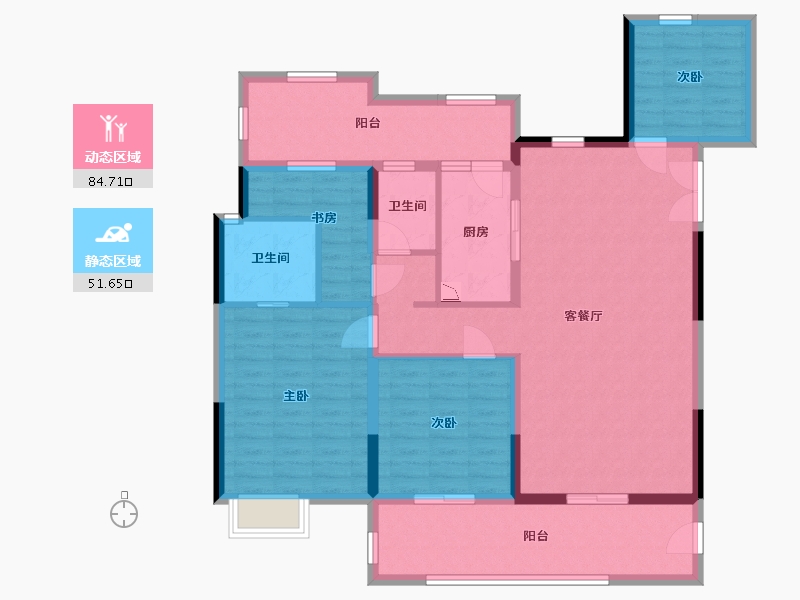 四川省-宜宾市-邦泰天誉-122.53-户型库-动静分区