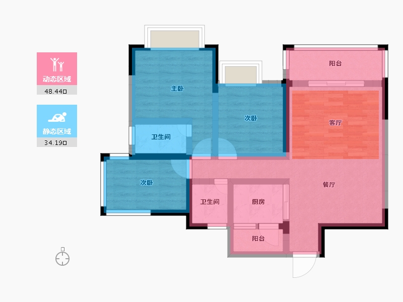 四川省-宜宾市-东湖半岛三期-71.01-户型库-动静分区