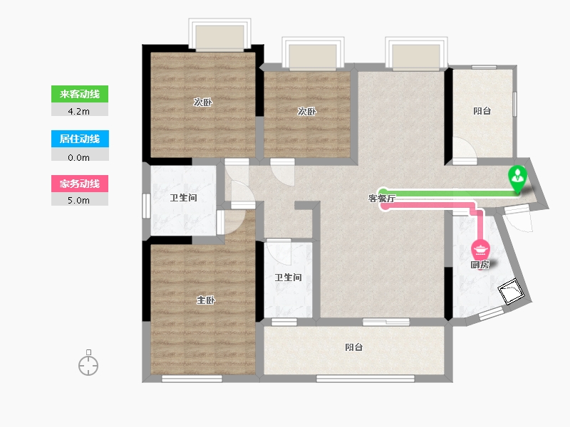 四川省-宜宾市-正和美好和居-100.25-户型库-动静线