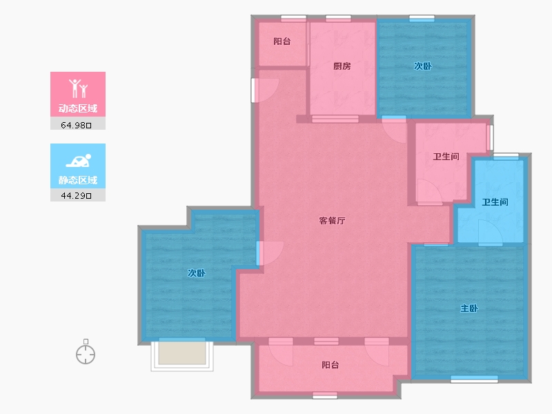 山东省-青岛市-中欧国际城-97.68-户型库-动静分区