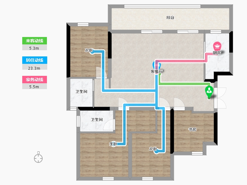 重庆-重庆市-万云府-108.76-户型库-动静线