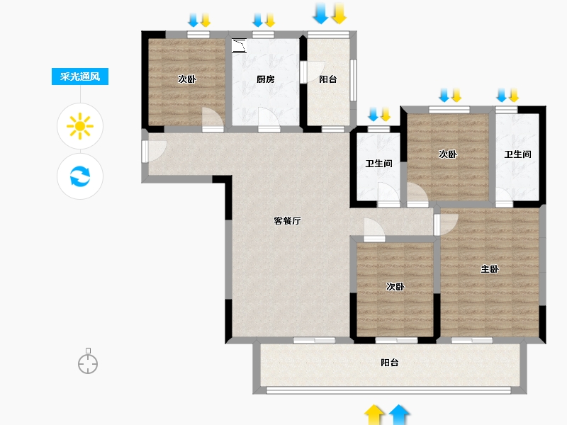 四川省-雅安市-南山府-121.72-户型库-采光通风