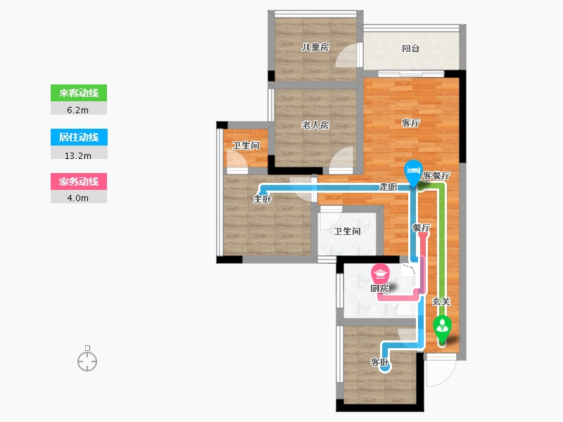 四川省-宜宾市-远达·梦想N+-72.19-户型库-动静线