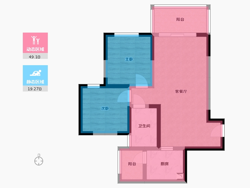 四川省-雅安市-南山府-59.74-户型库-动静分区